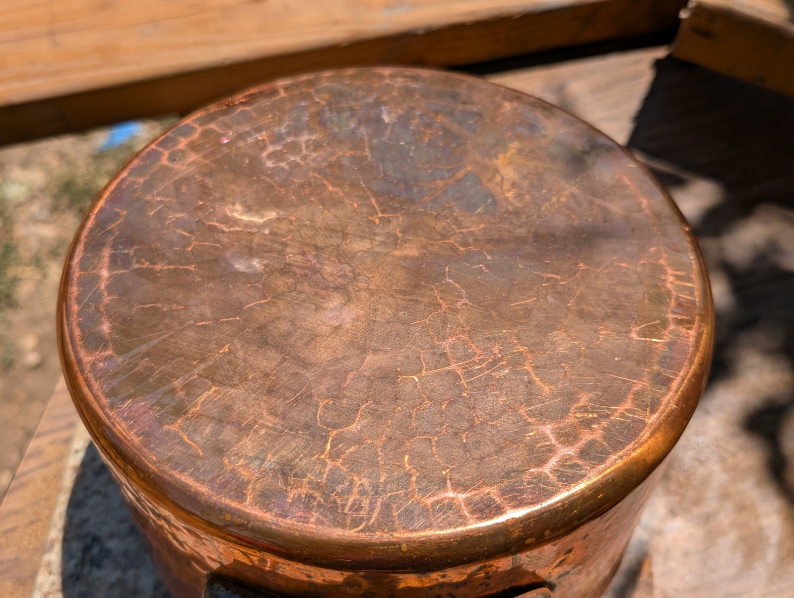 Hand Made In France 8-1/2″ Copper Pot & Lid -Made in France
