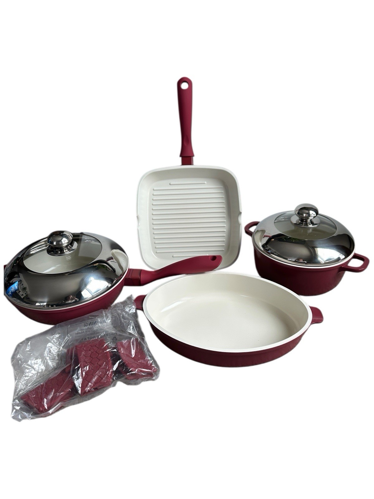Lorena Garcia Bella Kitchen 11 Pc Ceramic Cookware Set Technolon Nonstick New