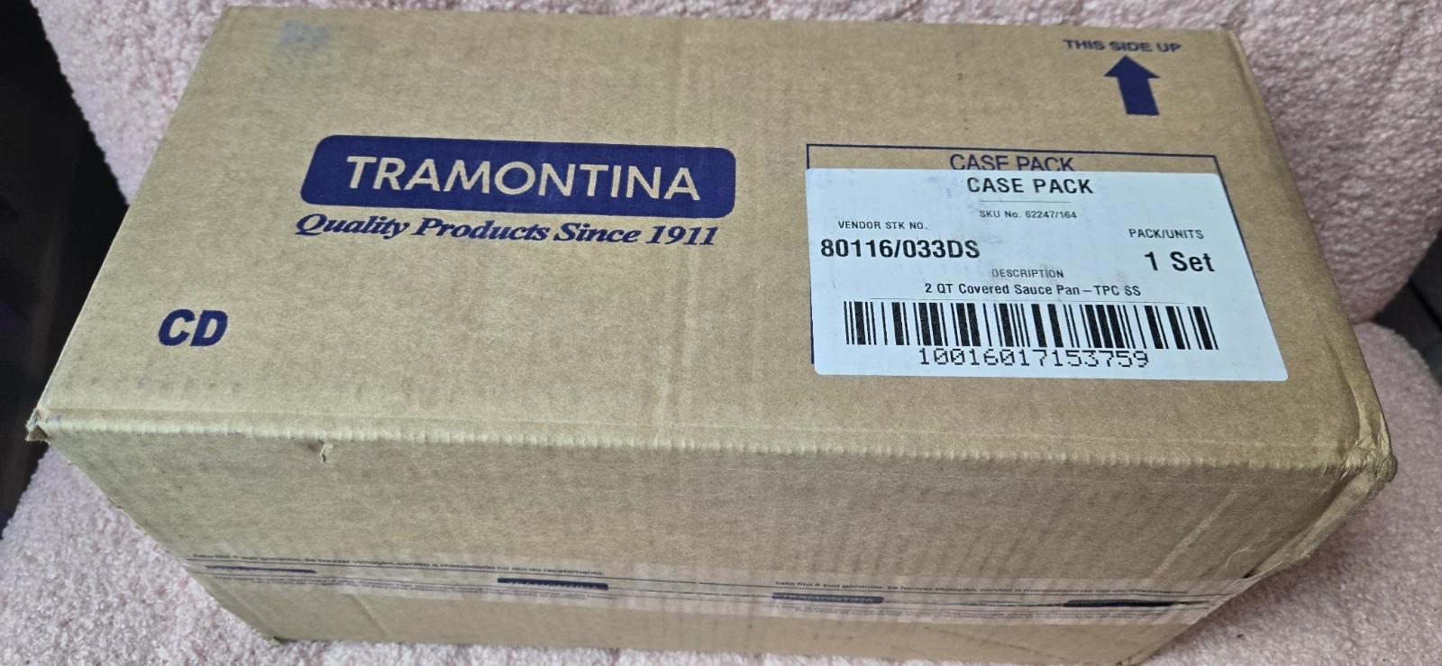 Tramontina Tri-Ply Base Stainless Steel 2-Quart Small Sauce Pan &Glass Lid