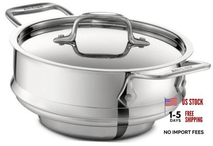 All-Clad Specialty Stainless Steel Universal Steamer for Cooking 3 3 quart