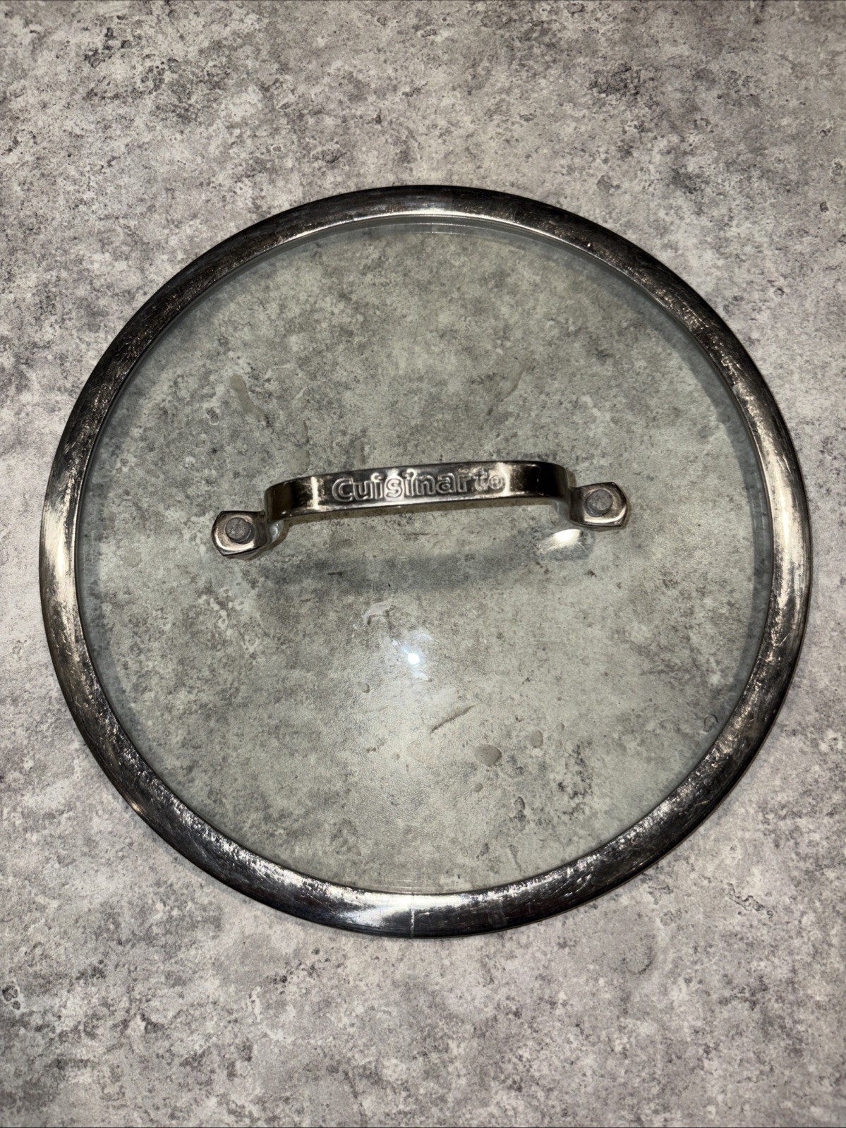 Cuisinart Glass Lid 10” Out , Inner Is 9.25”Stainless Replacement lid