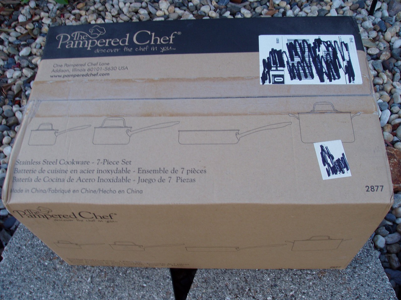 PAMPERED CHEF STAINLESS STEEL SS COOKWARE 7 PC PIECE SET 2877 BRAND NEW SEALED