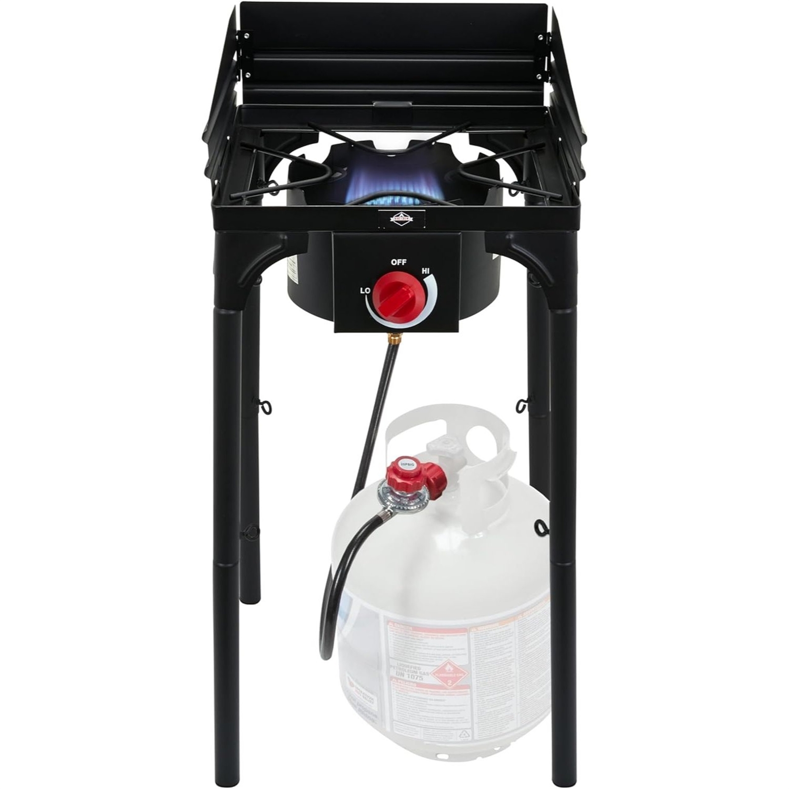 Hike Crew Cast Iron 1-Burner Gas Camping Stove, 75,000 BTU Portable Stove