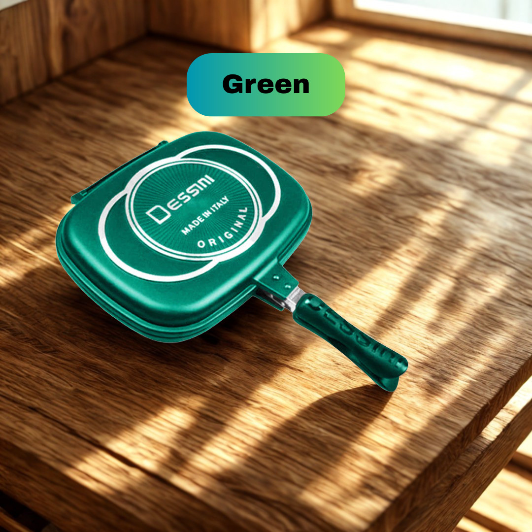 DESSINI Double Side Pressure Grill Frying Pan Scratch-Proof Die Casting 36cm