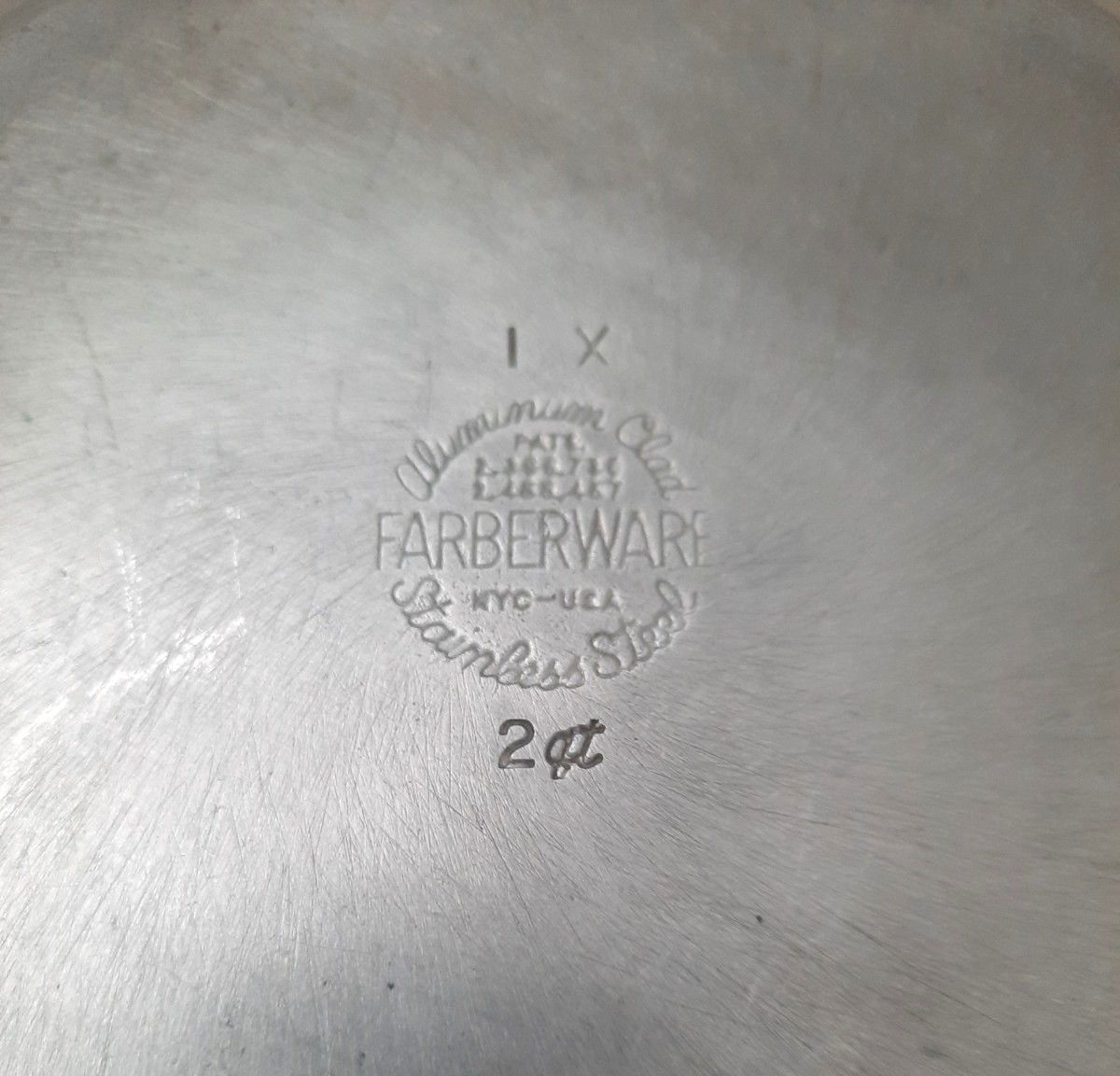 Farberware Aluminum Clad Stainless 2 Qt. Double Handle Stock/Saucepan Pot w/ Lid