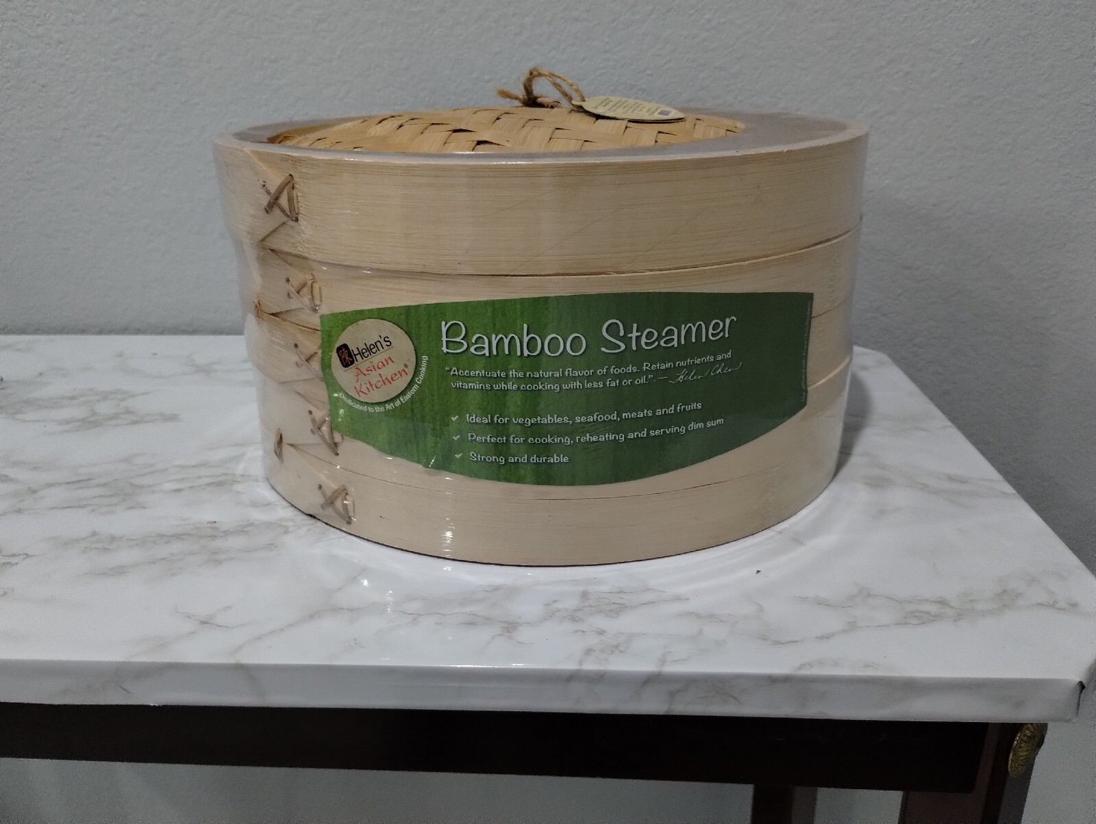 Helen’s Asian Kitchen 12-in Bamboo Steamer Set