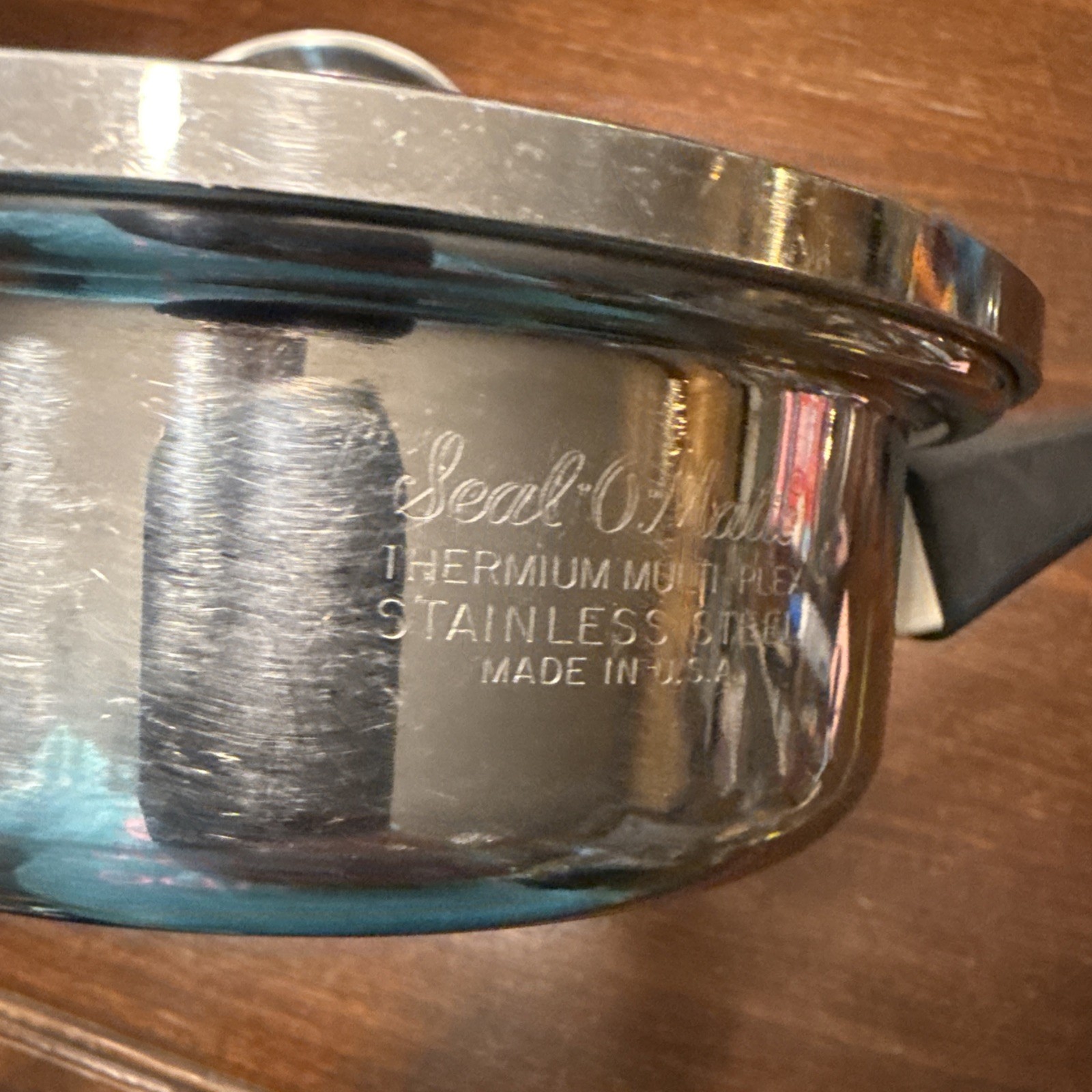 Vintage Seal O Matic Thermium Stainless Steel Pots USA 3 PC Set