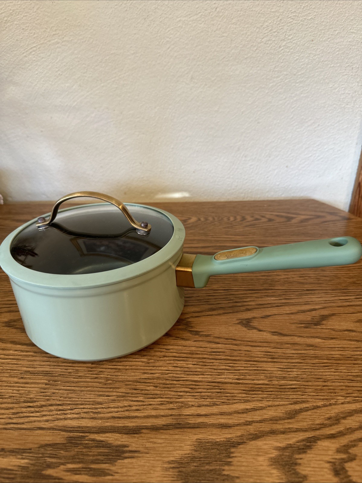 THYME & TABLE ~ GREEN GRANITE ~2.5 Quart ~ Nonstick ~ Aluminum Stockpot w/Lid