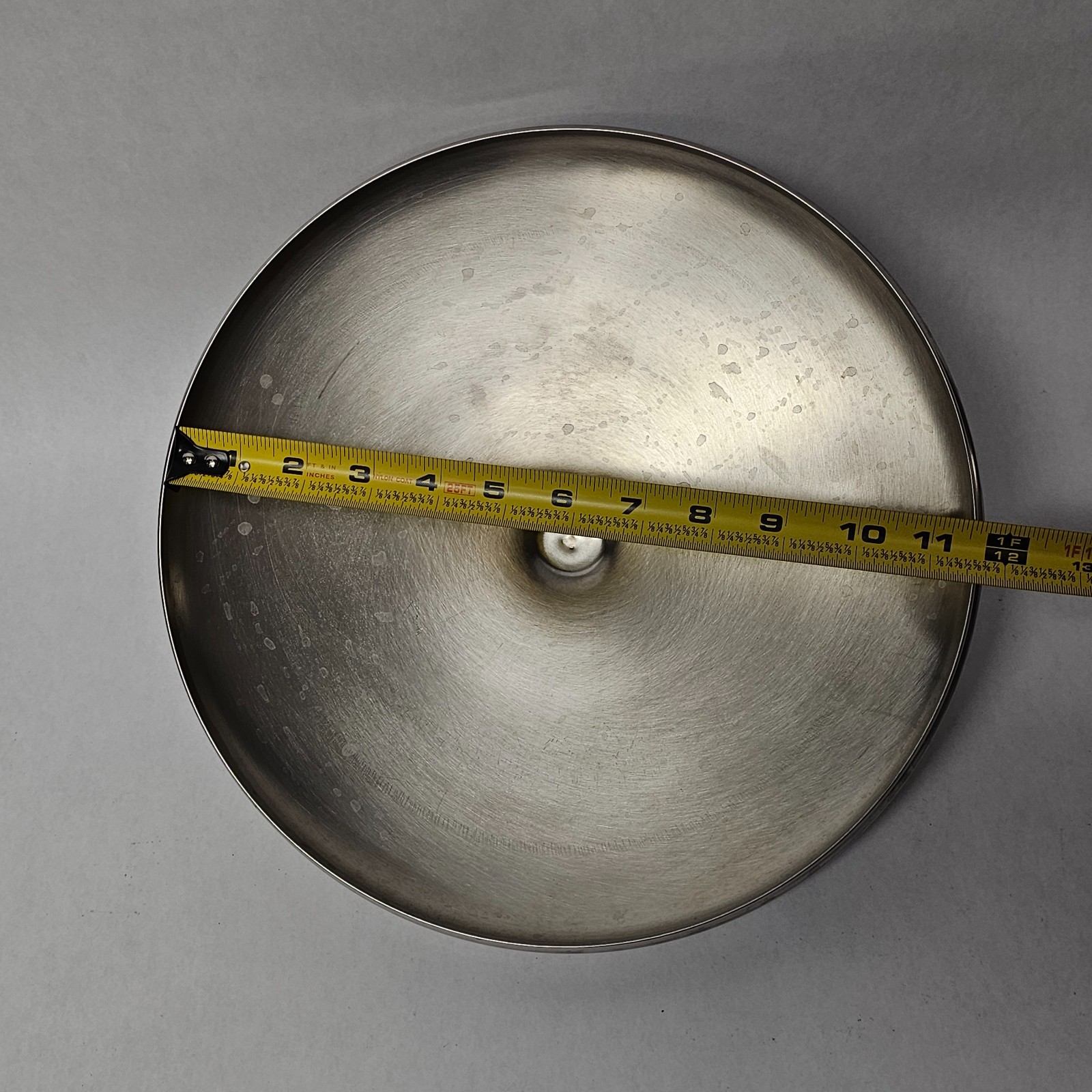 12″ Metal Skillet Lid Pot Pan Replacement Silver Chrome Black Knob Handle