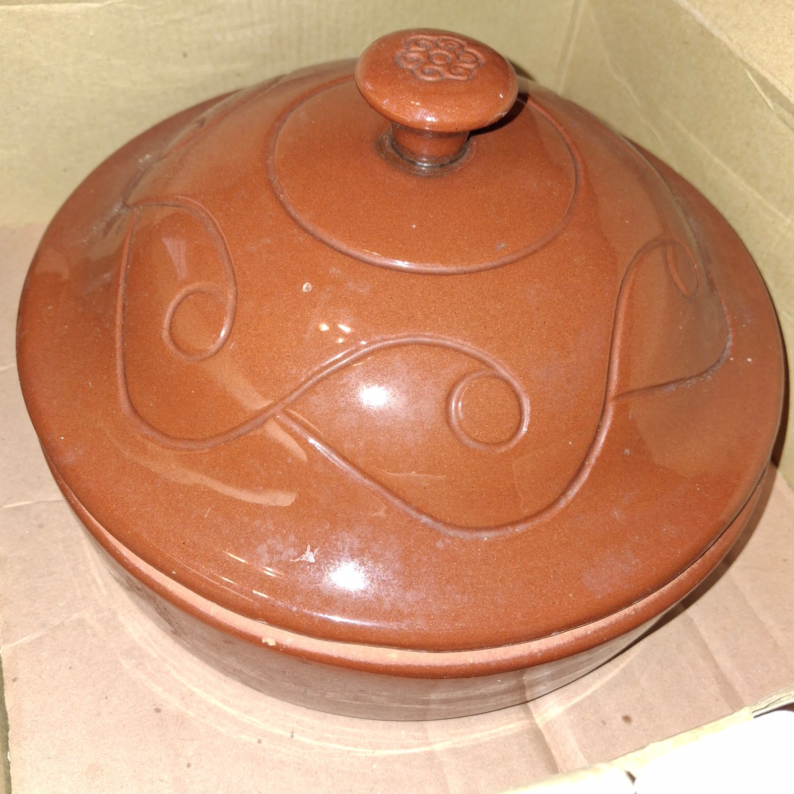 Wieland Ware Terracotta Hot Tortilla Steamer glazed 8″ wielandware weiland