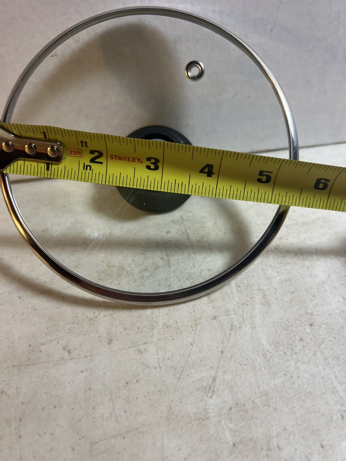 Replacement Lid ~T-FAL 5 1/4″ ID Round Glass Vented Strainer for Pot Pan Skillet