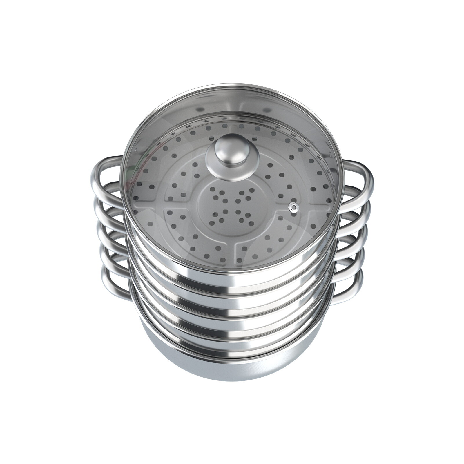 5tier Steamer Cookware Pot Stainless Steel Pot Stainless Steel Food Steamer &Lid