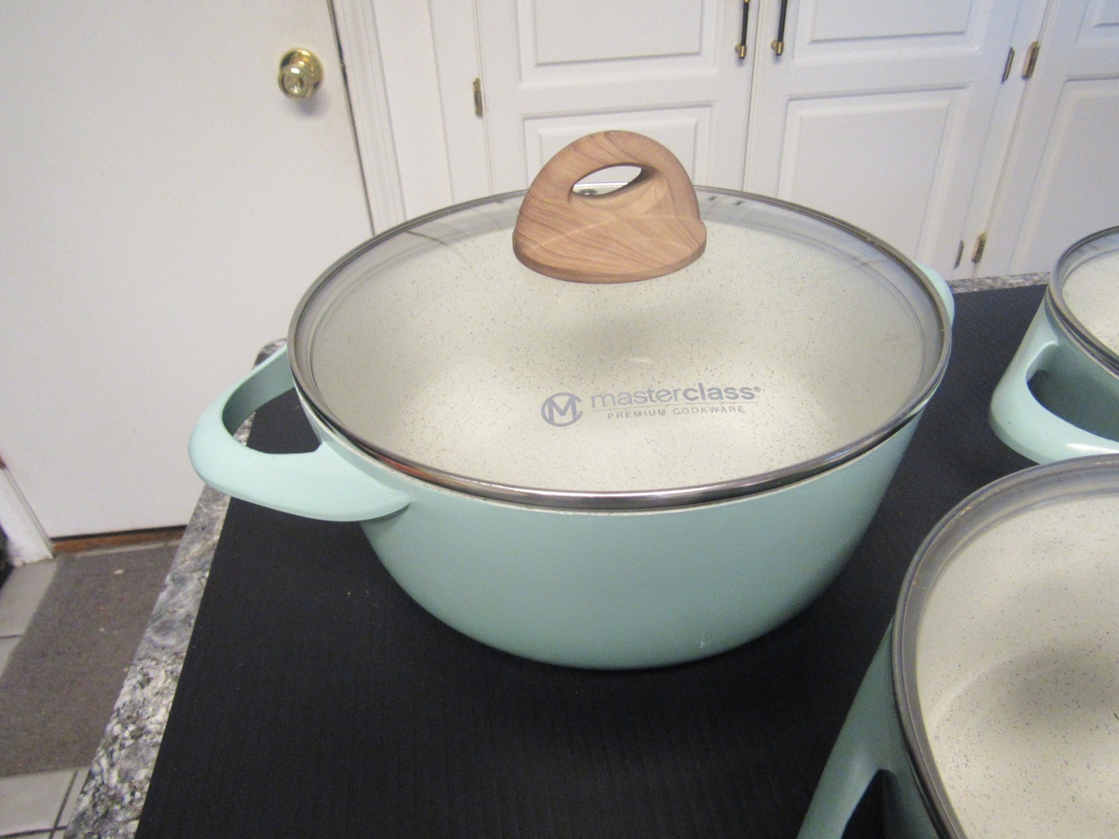 Lot of 3 Masterclass Premium Cookware Pots – Pans with Lids