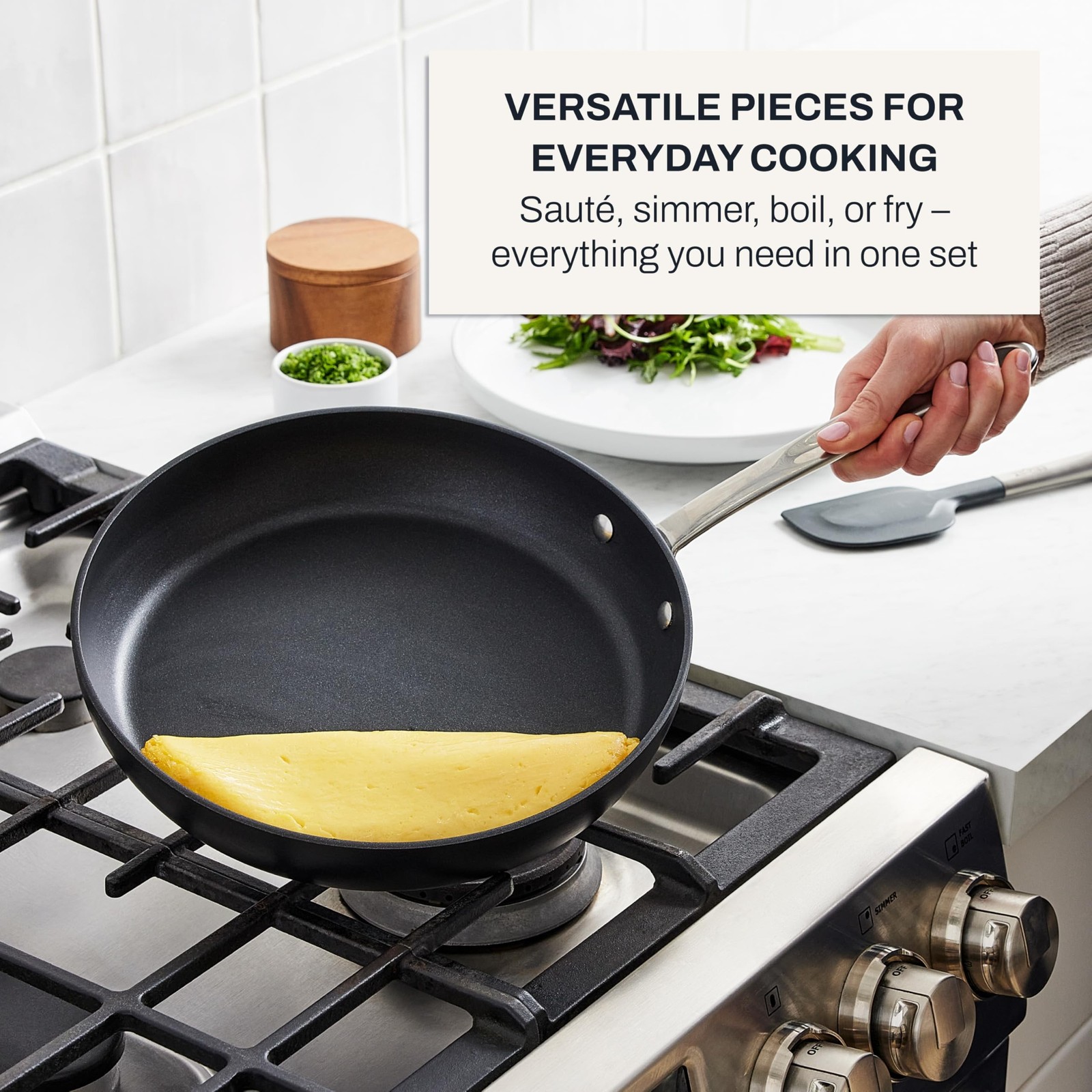 All-Clad HA1 Hard Anodized Non Stick Fry Pan Set 2 Piece, 8, 10 Inch, Inducti…