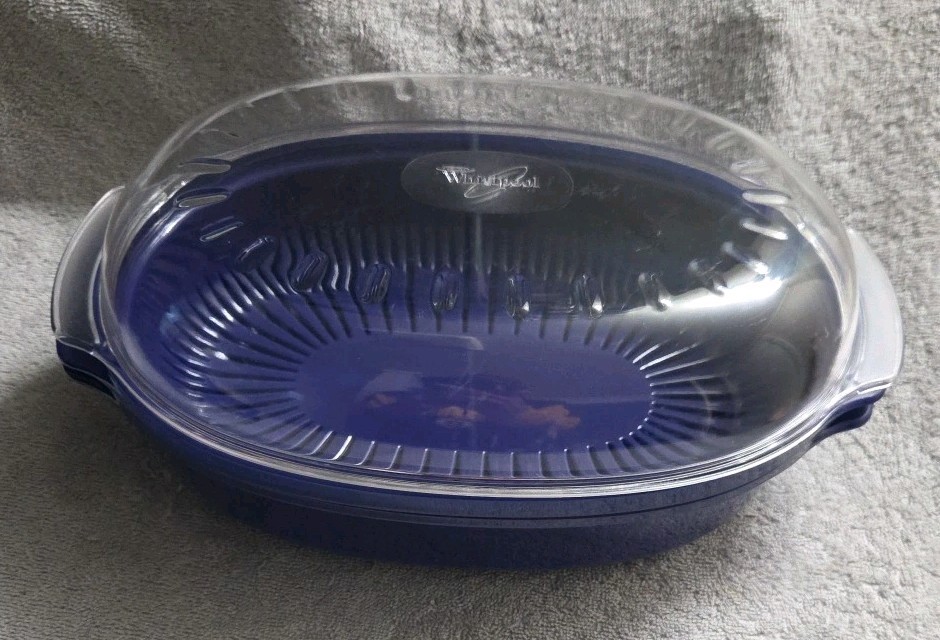 Whirlpool Universal Microwave Dark Blue 3 Piece Steamer