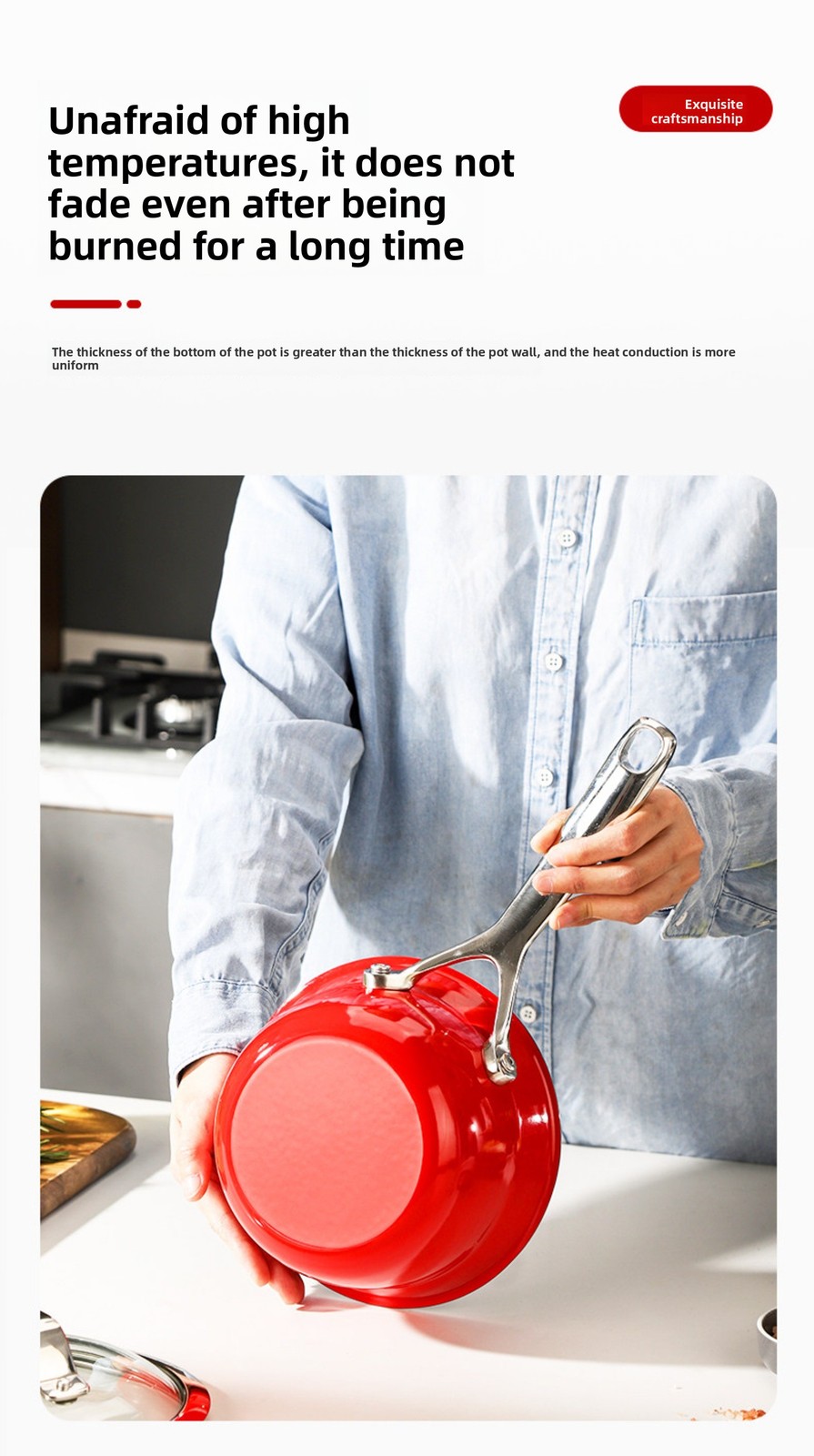 1.8L Wedel Enamel Single Handle Milk Pan with Glass Lid, All Stovetop Compatible