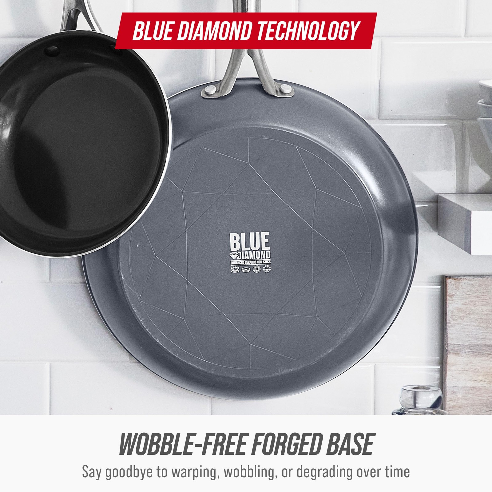 Blue Diamond Frying Pan 8” Skillet, 8″ Gray