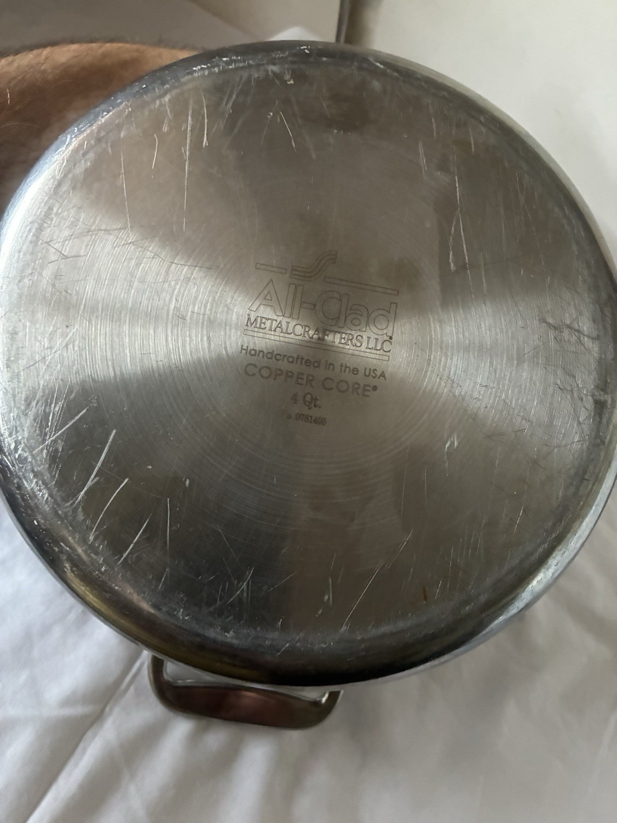 ALL CLAD COPPER CORE 4 QT SAUCE PAN WITH LID