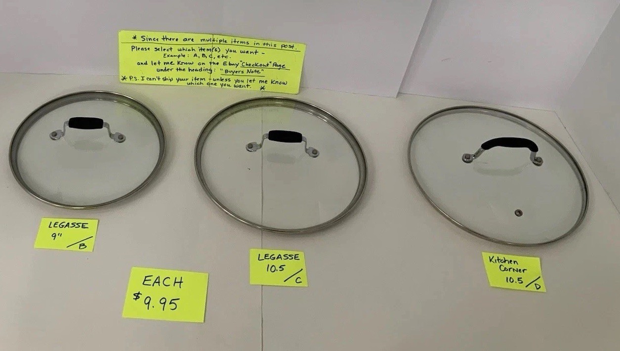 Emeril Lagasse Kitchen Corner Tempered Glass Replacement Lid Stainless Steel Rim