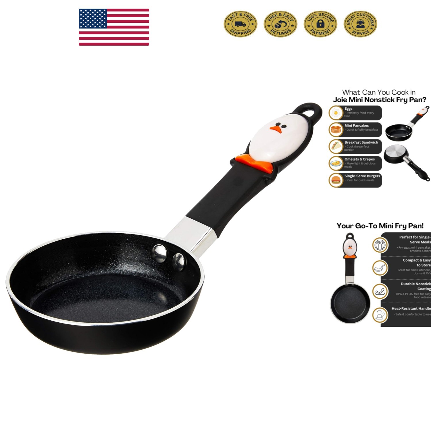Single Serving Gourmet 4.5-Inch Nonstick Skillet – Perfect for Breakfast Lovers