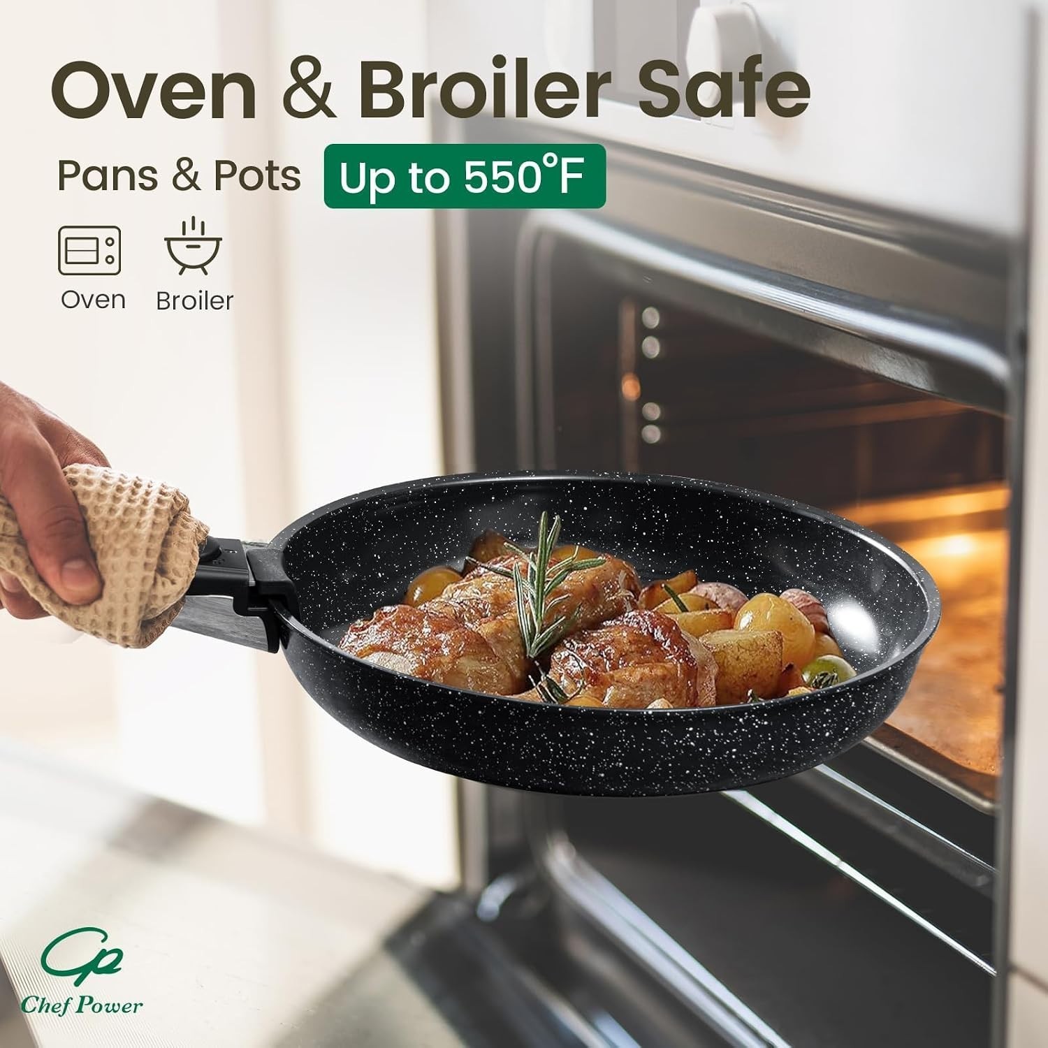Versatile Chef Power 19-Piece Cookware Set – Non-toxic, Multi-Functional Relief