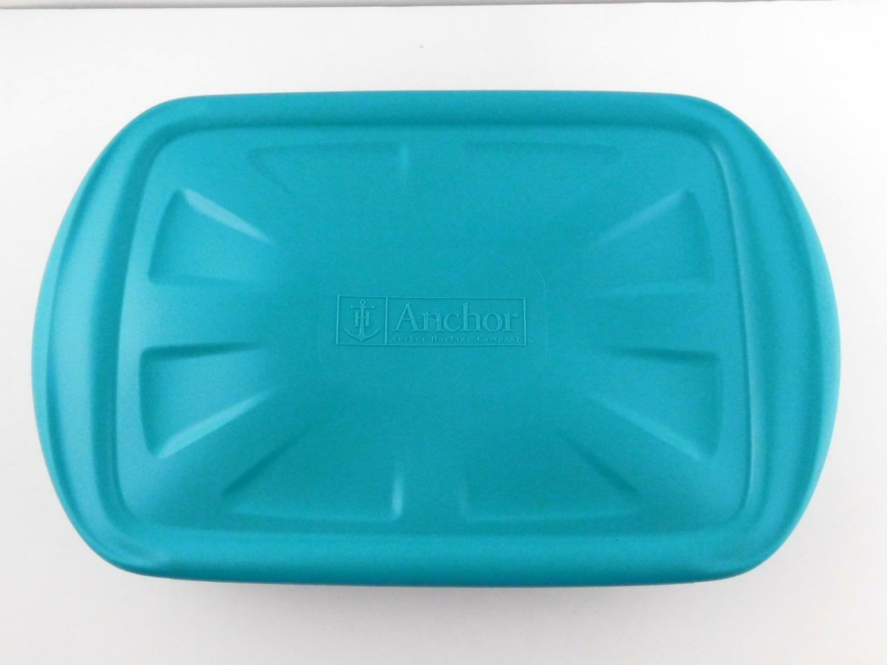 ANCHOR HOCKING 4 PC Bake-N-Take Set Open Box in Package Blue Case