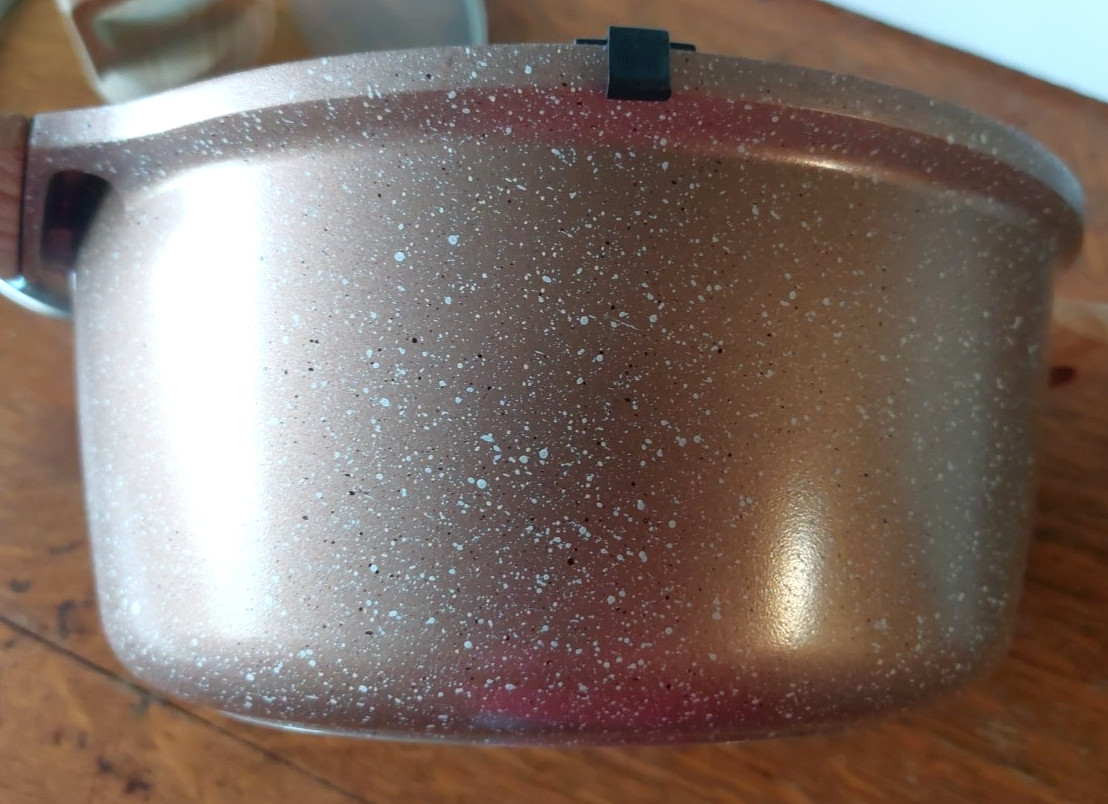 Eco+Chef Marblestone Cast Aluminum 5 Qt Stockpot StainlessSteel Induction Bottom