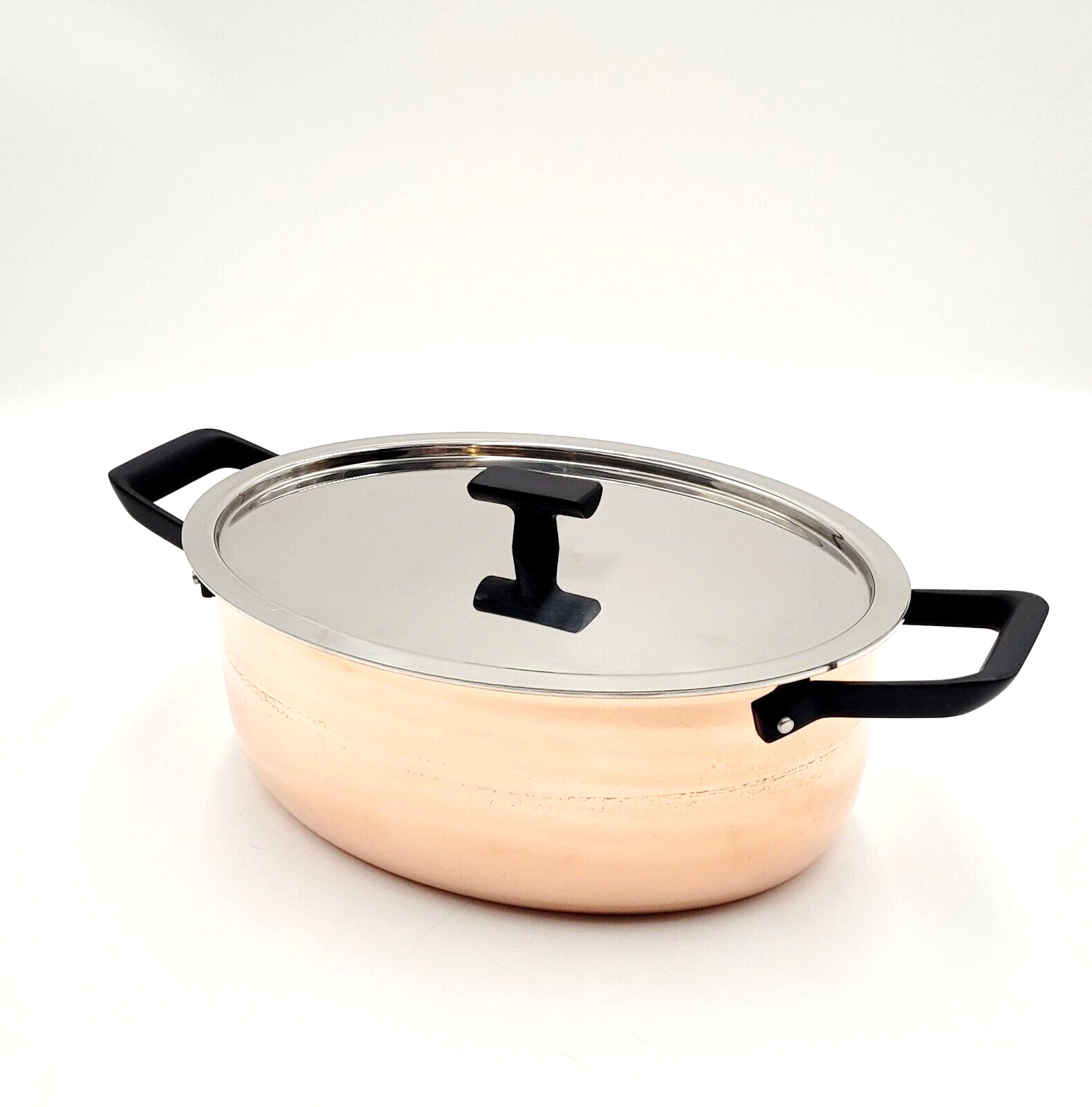 TVS ARTUSI 2.0 Copper Casserole W/ Lid by Antonio Citterio Made in Italy NEW