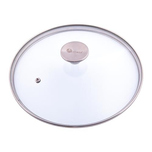 Round 8-Inch Glass Lid for Cast Iron Skillet or Pan Custom Made for Only Bran…