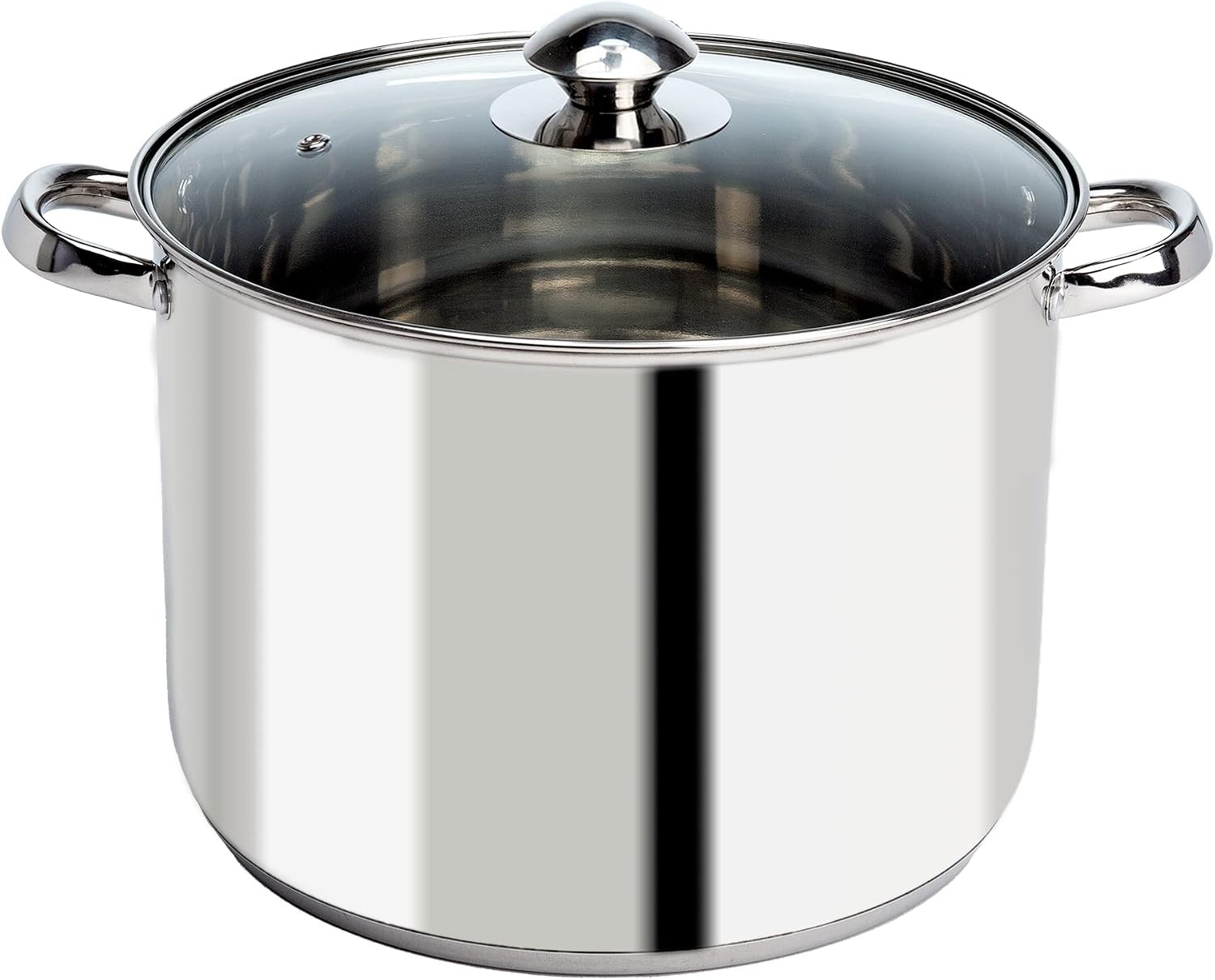 Stainless Steel Stock Pot Encapsulated Induction Ready Cooking with Glass Lid