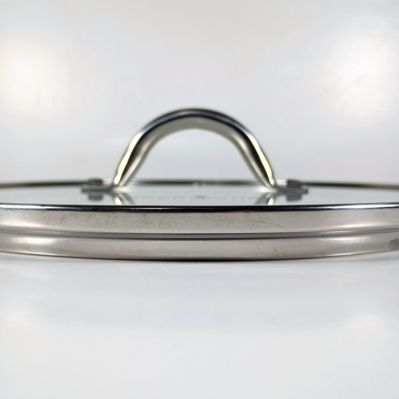 Copper Chef Flat Round Vented Glass Lid 10 Inch Inside Diameter