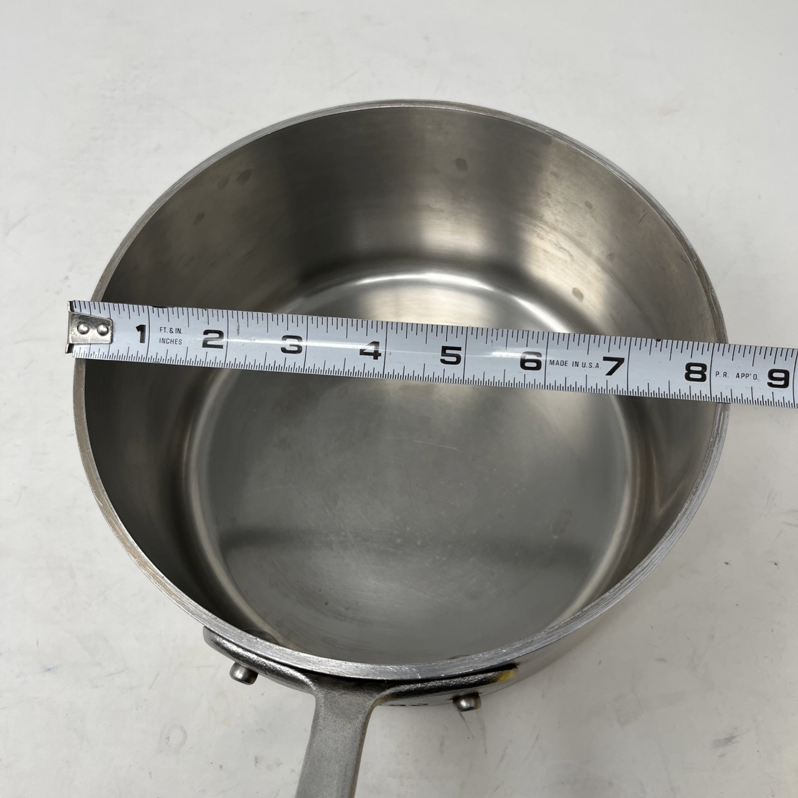 Vintage All-Clad Metalcrafters Master Chef 203 1/2 Saucepan 8” Silver No Lid