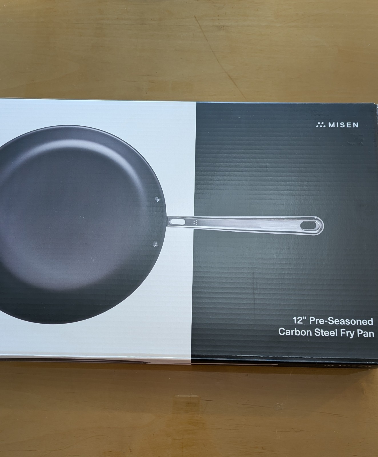 Misen 12 Inch Pre-Seasoned Carbon Steel Fry Pan Oven Safe Updated Handle