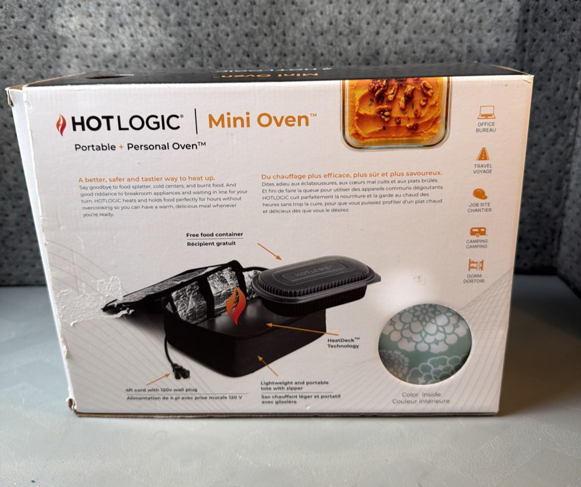 HOTLOGIC Mini Portable Food Warmer Electric Lunch Box Oven 120V