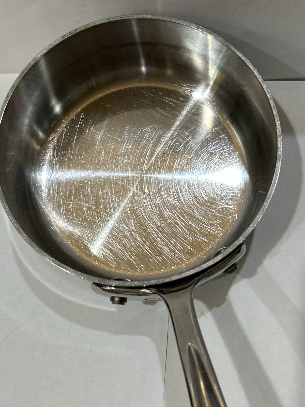 ALL CLAD POT NO LID 6” DIAMETER 3.5” TALL SAUCEPAN POT