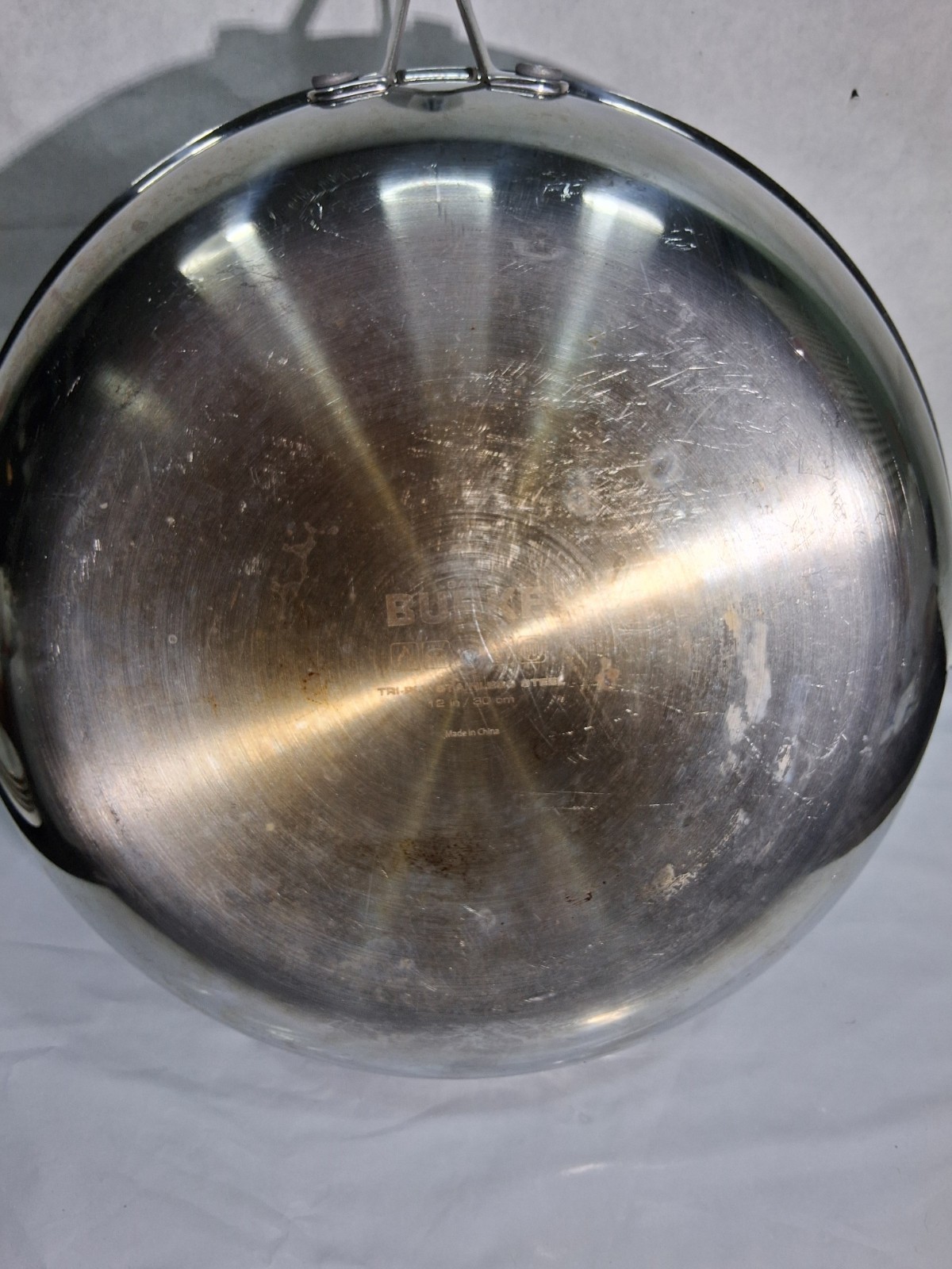 David Burke Frying Pan 12.5” Wide Tri-Ply Stainless Steel Nonstick