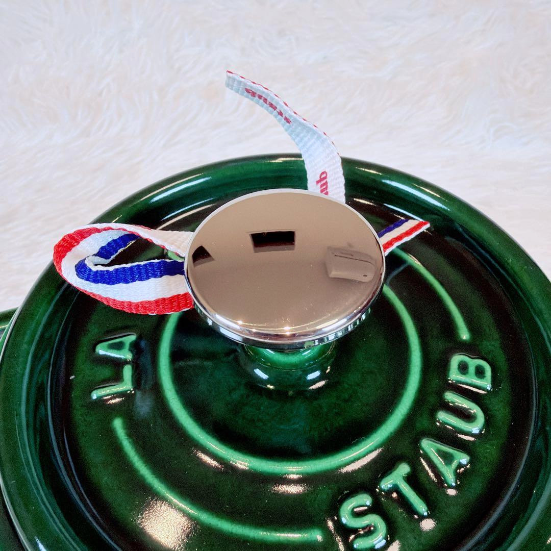 Staub Cast iron Pico Cocotte Ronde Round 14cm 0.8L BASIL GREEN from JAPAN NEW