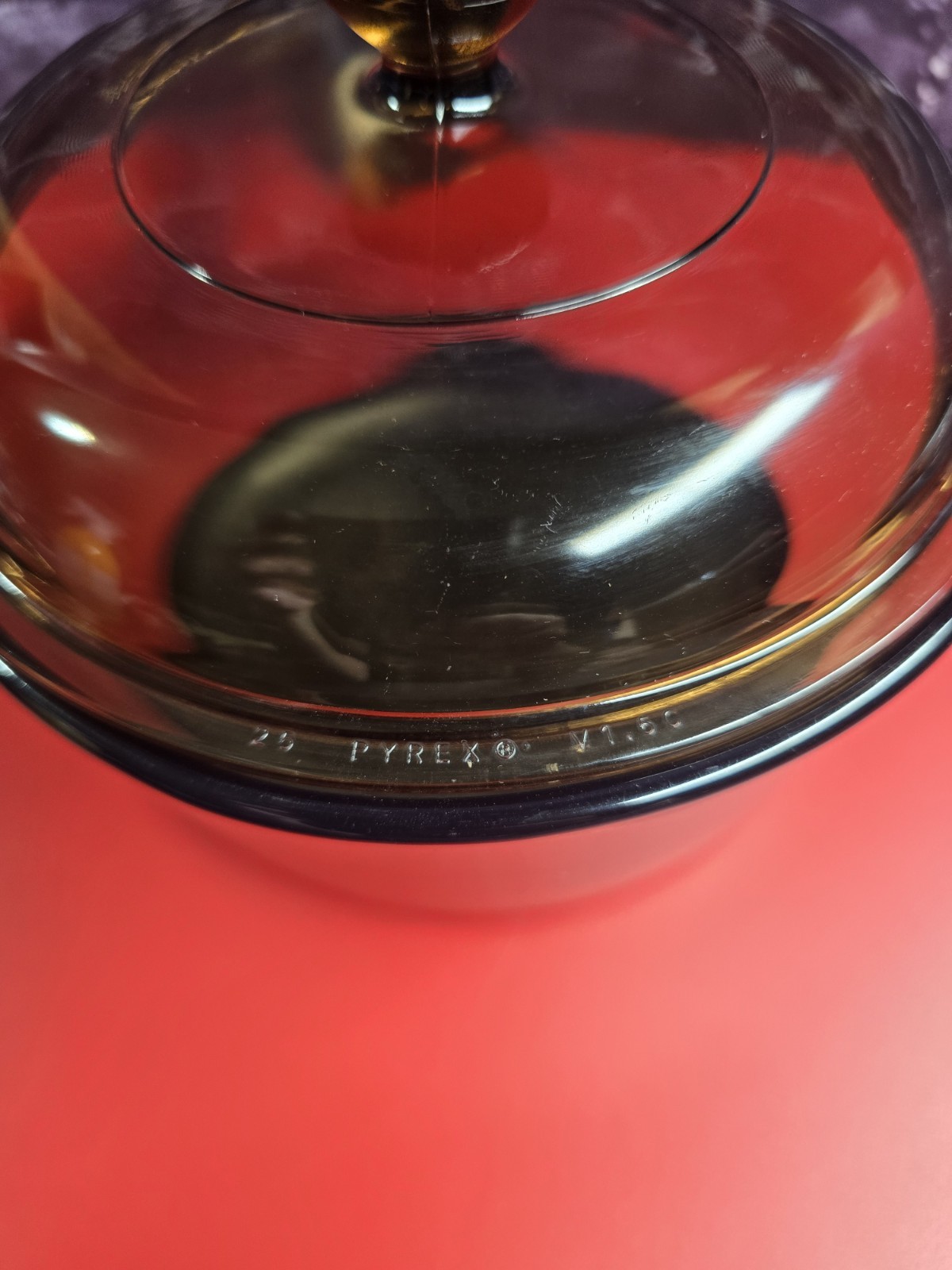 Corning Ware Visions 1.5L Amber Pan Pot with Lid USA Non Stick Vintage