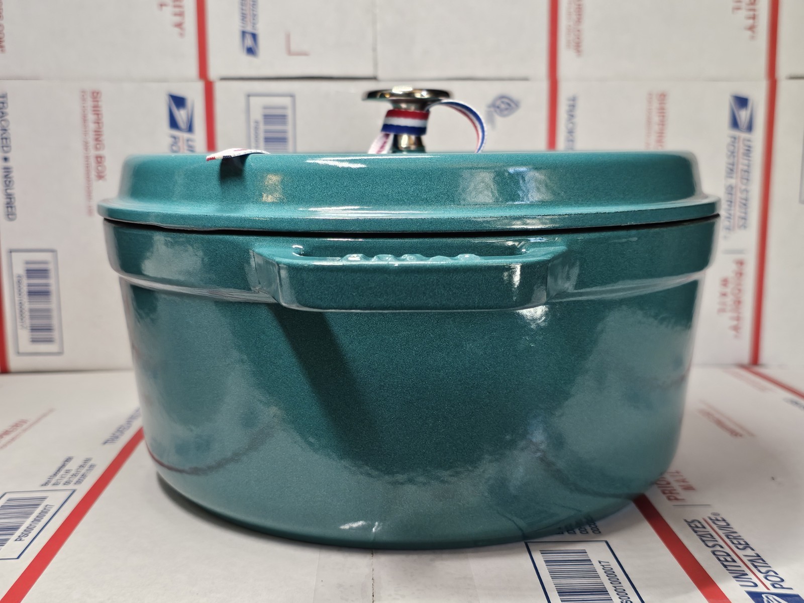 Staub Cast Iron 4-qt Round Cocotte, Mint Green, 11024105 New No BOX