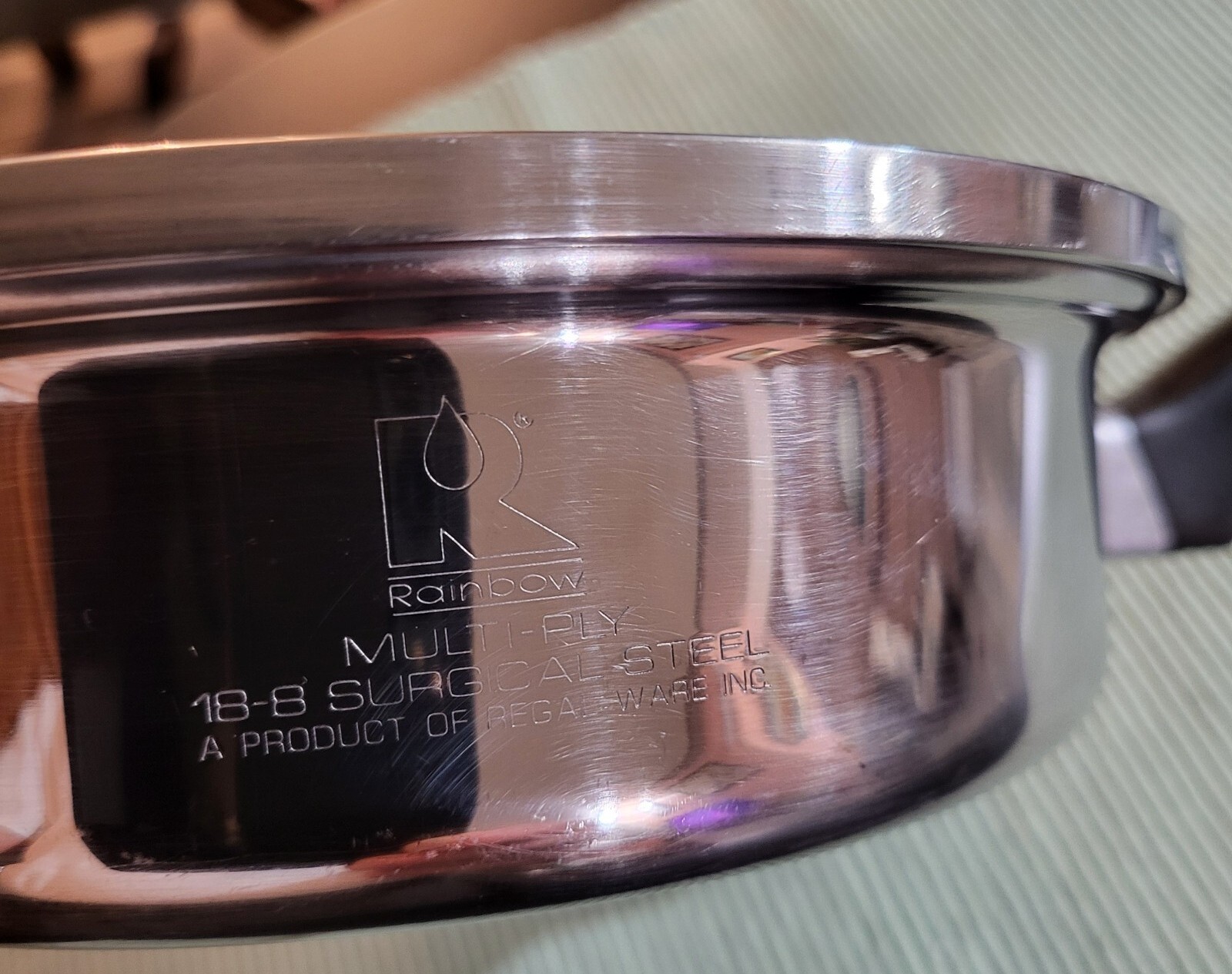 VTG RAINBOW SAUCE PAN POT COOKING SYSTEM 8″ LID SURGICAL STAINLESS STEEL 🇺🇸