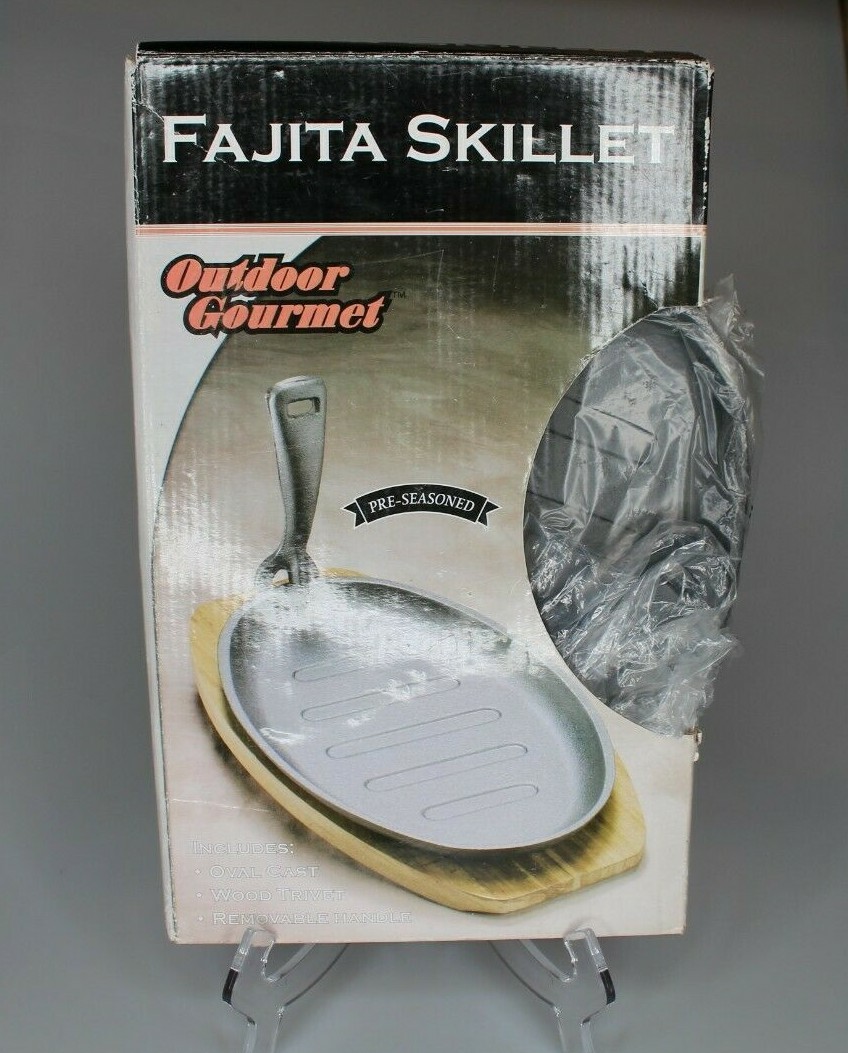 outdoor gourmet fajita skillet 10 1/2 L & 6 3/4 W