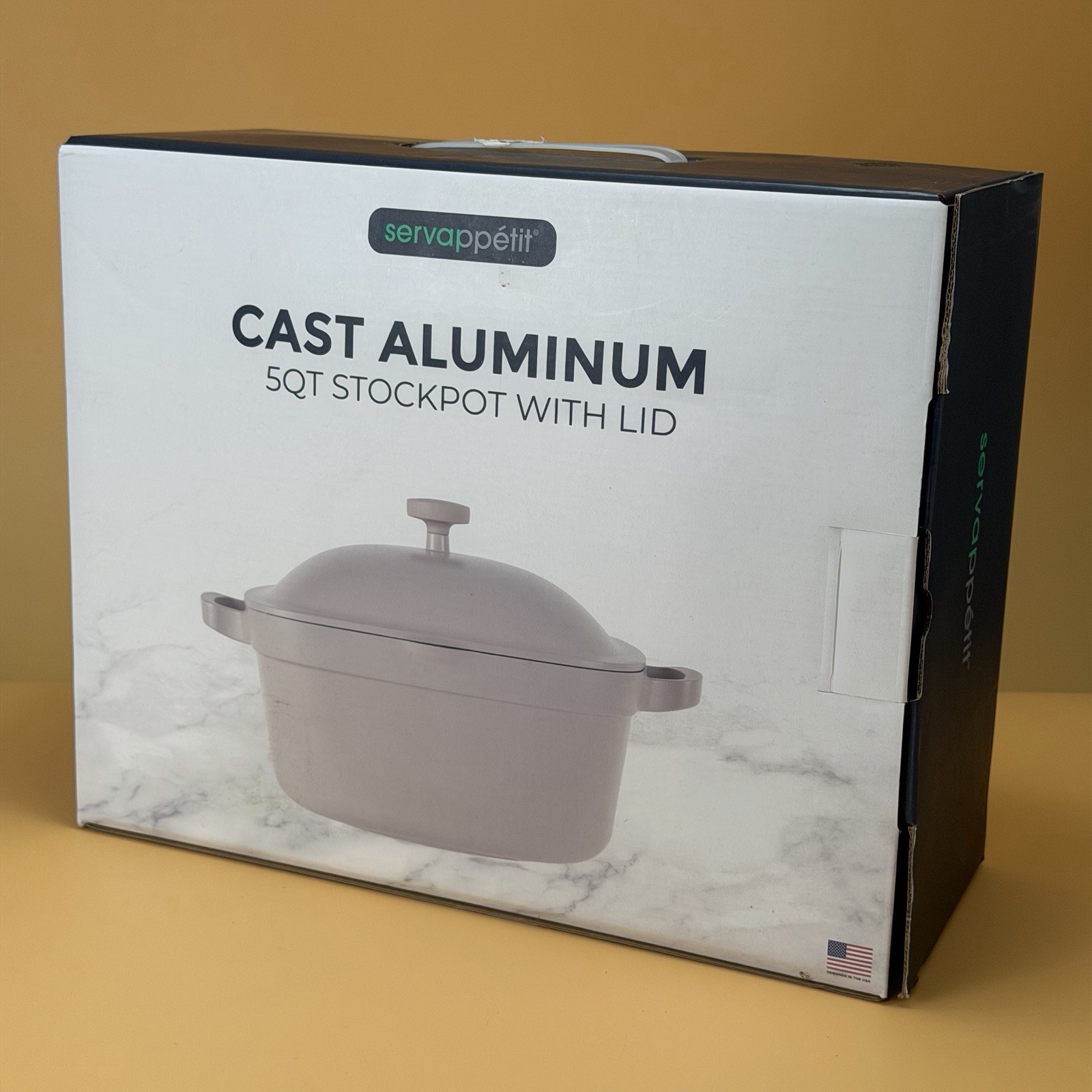 Servappetit 5 Quart Cast Aluminum Stockpot With Lid New In Box