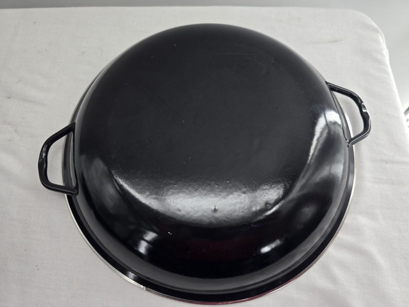 VTG Mid Century Modern Yugoslavian Emo Celje 3-Piece Enamel Nesting Sauté Pans