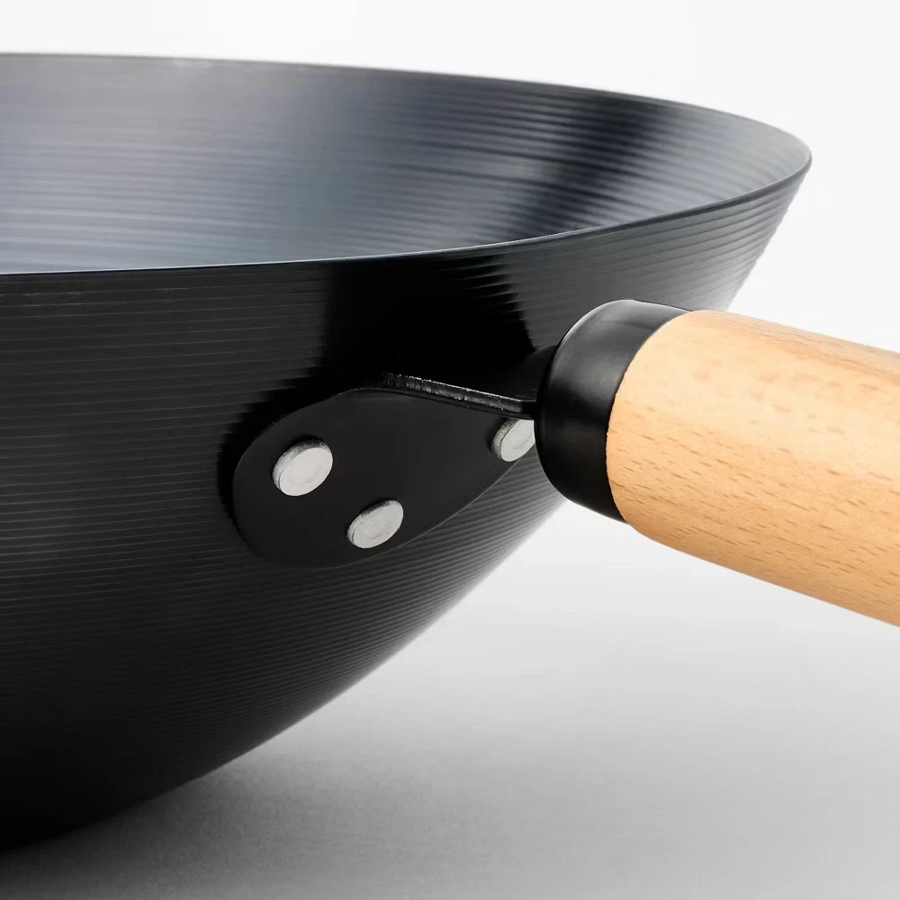 21.5″ Carbon Steel Wok Dark Gray – Figmint – New