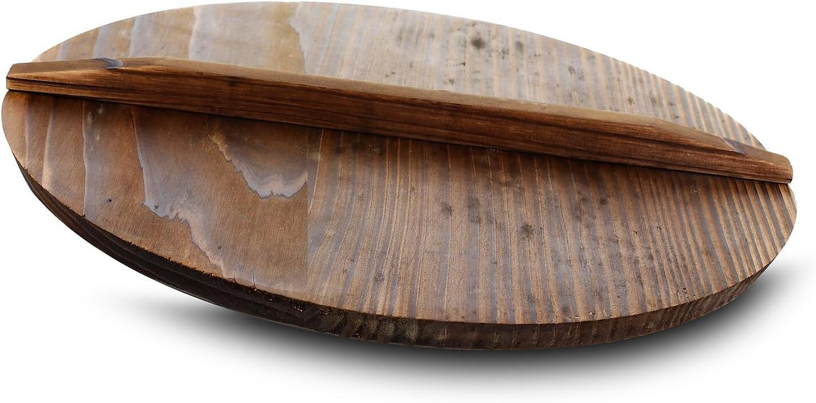Megachef 2 Piece 14 Inch Heavy Duty Cast Iron Wok with Wood Lid