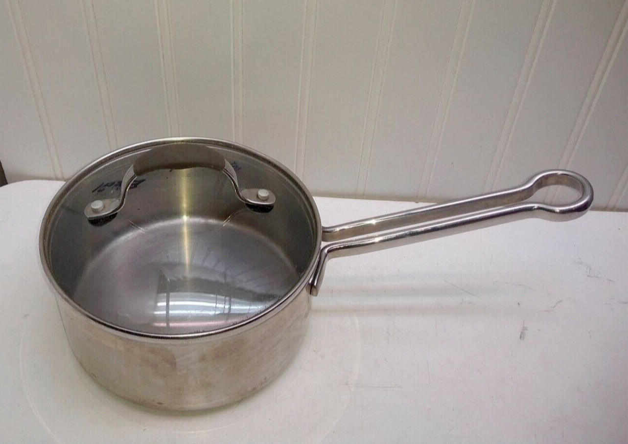 Revere Ware Proline 1.5 Qt Saucepan Copper Core Stainless Sauté Pot Fry Pan Lid