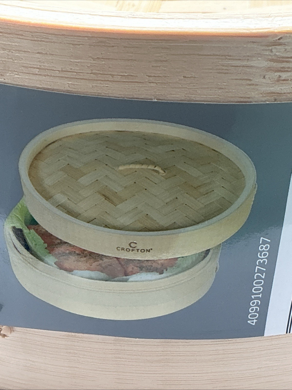 Crofton 10” Bamboo Steamer Basket 2pc Cookware Set Vegetables NEW/READ