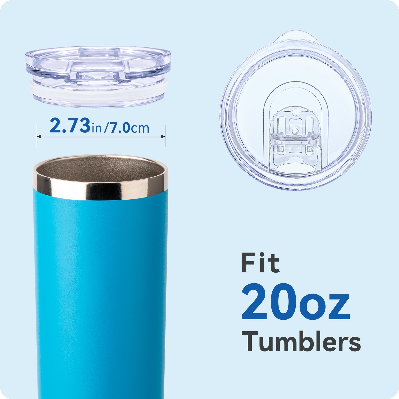 Tapas para vasos de 20 oz, cubiertas de repuesto a prueba de derrames para tazas