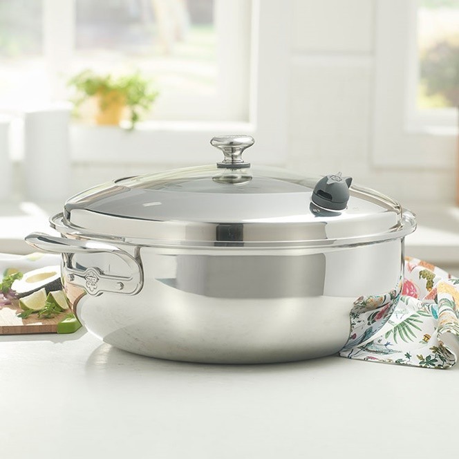Vida Sana® 5-Ply Stainless Steel Cookware 12-Qt. Deep Casserole 5592
