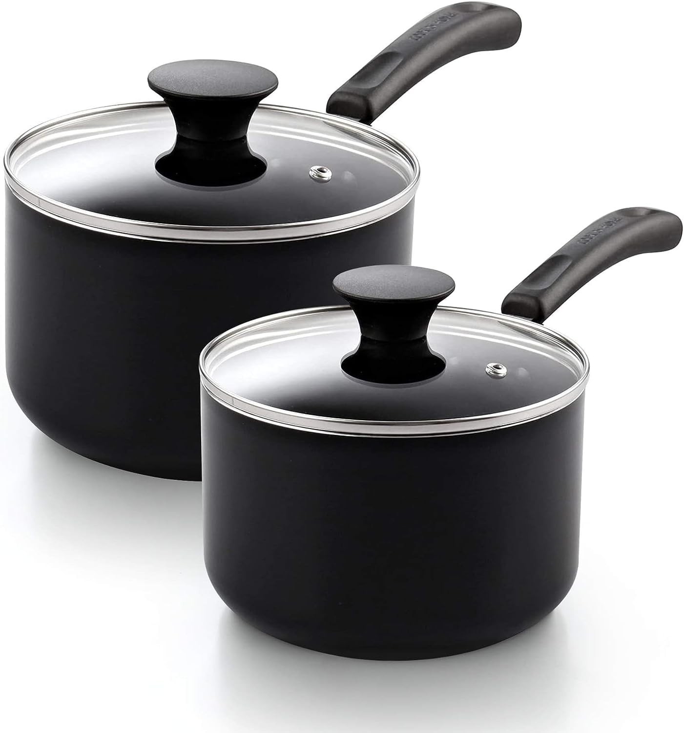 Nonstick Sauce Pan Set 1Qt & 2Qt Multi-purpose Pots Set Saucepan Kitchenware W/